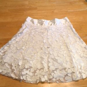White Floral Detailed Skirt